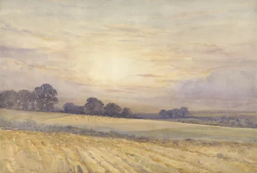 Paysage au coucher du soleil, vers 1891
